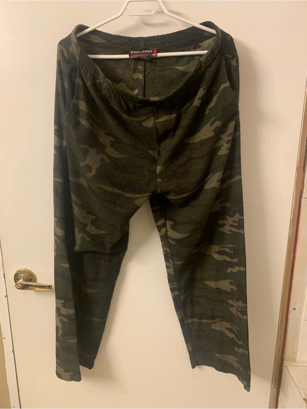 Men's Camouflage fleece Pants - Olive Camo